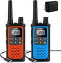 Walkie Talkies for Adults Long Range 2 Pack,Rechargeable Walkie Talkies 22 FRS Channels Two Way Radios with NOAA Weather Receiver,Noise Reduction,Volume Adjustment,LED Flashlight,1800mAh Battery