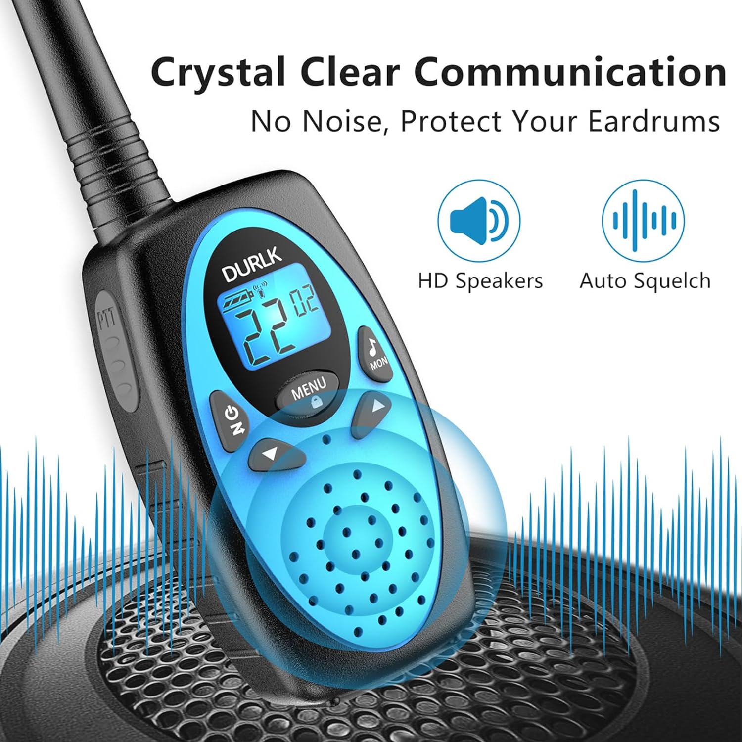 Walkie Talkies for Adults Long Range 3 Pack,Rechargeable 22 Channels Two Way Radios FRS Walkie Talkie Built-in 1200mAh Li-ion Batteries,VOX,USB-C Charging,Crystal Voice for Camping Hiking Cruise Ships