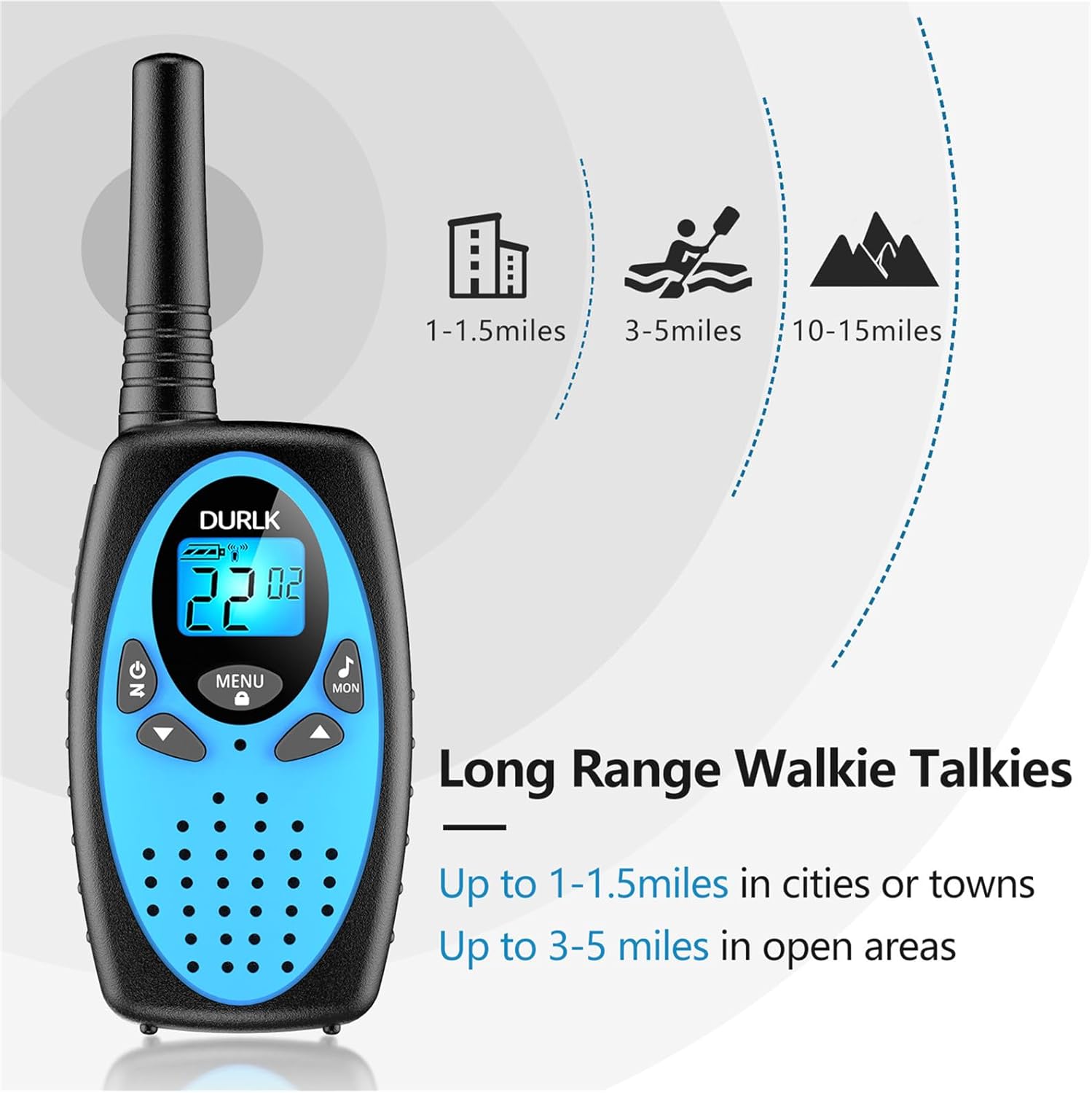 Walkie Talkies for Adults Long Range 3 Pack,Rechargeable 22 Channels Two Way Radios FRS Walkie Talkie Built-in 1200mAh Li-ion Batteries,VOX,USB-C Charging,Crystal Voice for Camping Hiking Cruise Ships